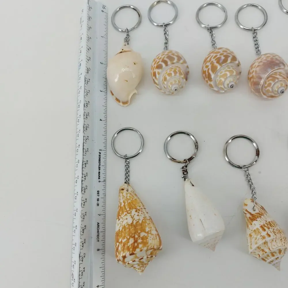 Sheshell Key Rings Lot Keychain Lot of 9 Natural Boho